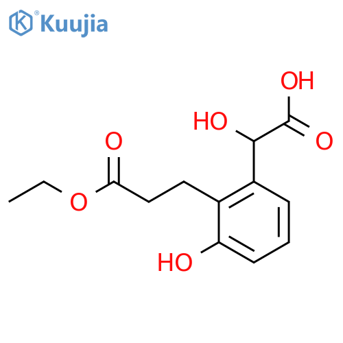 2-(3-Ethoxy-3-oxopropyl)-3-hydroxymandelic acid structure