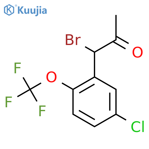 1-Bromo-1-(5-chloro-2-(trifluoromethoxy)phenyl)propan-2-one structure