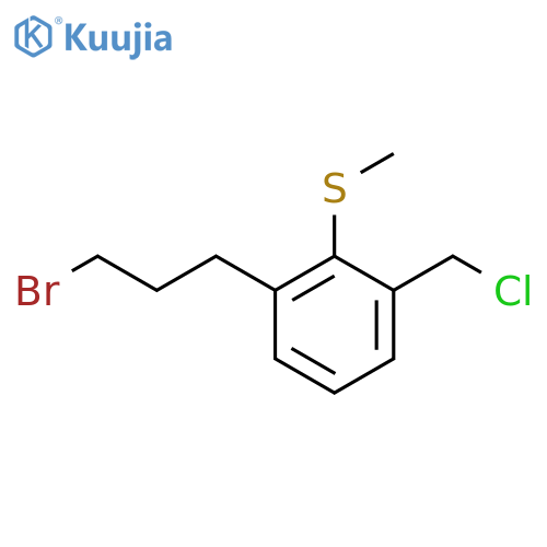 3-(3-Bromopropyl)-2-(methylthio)benzyl chloride structure