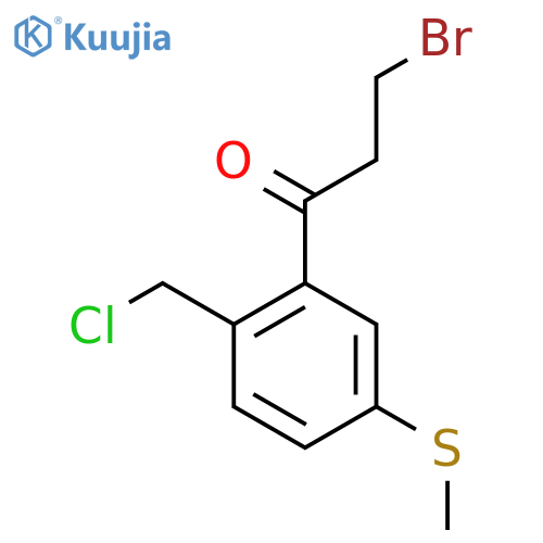 3-Bromo-1-(2-(chloromethyl)-5-(methylthio)phenyl)propan-1-one structure