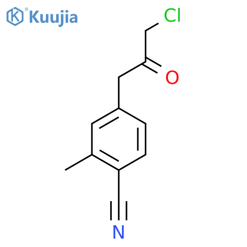 4-(3-Chloro-2-oxopropyl)-2-methylbenzonitrile structure