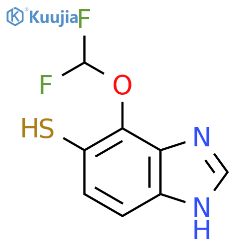7-Difluoromethoxy-6-mercapto-1H-benzimidazole structure