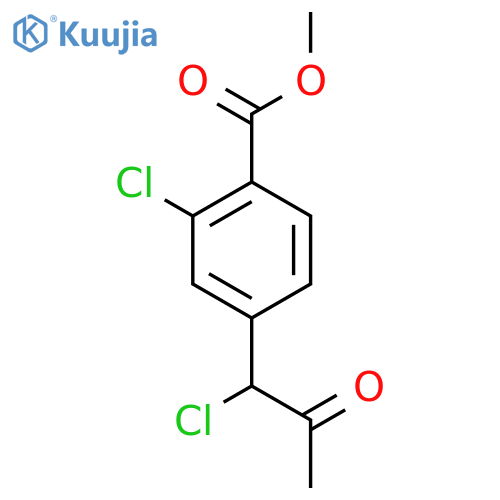 Methyl 2-chloro-4-(1-chloro-2-oxopropyl)benzoate structure