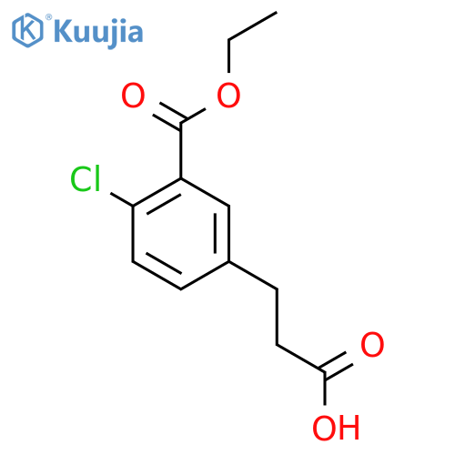 Ethyl 5-(2-carboxyethyl)-2-chlorobenzoate structure