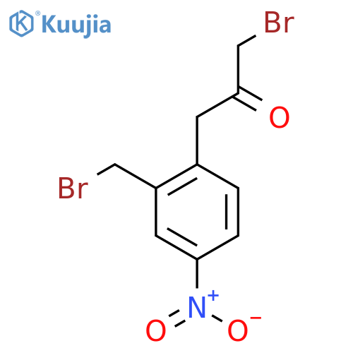1-Bromo-3-(2-(bromomethyl)-4-nitrophenyl)propan-2-one structure