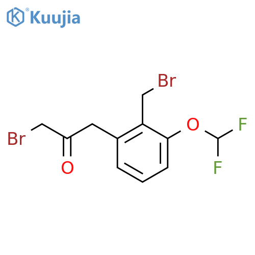 3-Bromo-1-(2-(bromomethyl)-3-(difluoromethoxy)phenyl)propan-2-one structure