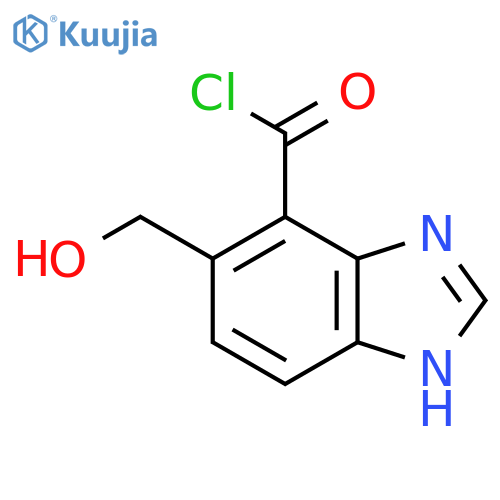 6-Hydroxymethyl-1H-benzimidazole-7-carbonyl chloride structure