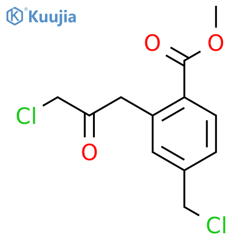 Methyl 2-(3-chloro-2-oxopropyl)-4-(chloromethyl)benzoate structure