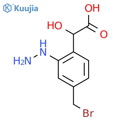 4-(Bromomethyl)-2-hydrazinylmandelic acid structure