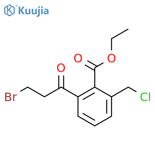 Ethyl 2-(3-bromopropanoyl)-6-(chloromethyl)benzoate structure