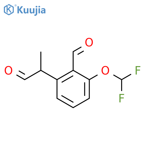 3-(Difluoromethoxy)-2-formylphenylpropanal structure