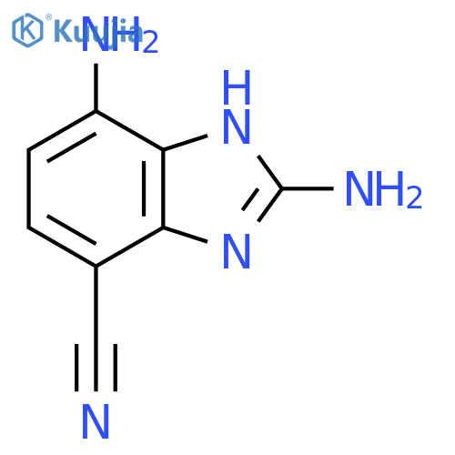 4-Cyano-2,7-diamino-1H-benzimidazole structure