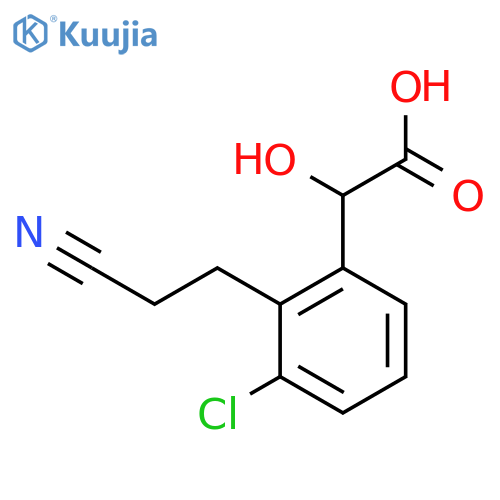3-Chloro-2-(2-cyanoethyl)mandelic acid structure