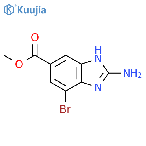 Methyl 2-amino-4-bromo-1H-1,3-benzodiazole-6-carboxylate structure