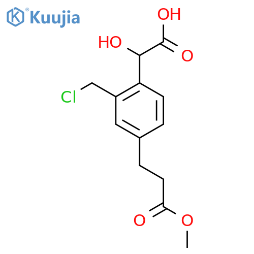 2-(Chloromethyl)-4-(3-methoxy-3-oxopropyl)mandelic acid structure