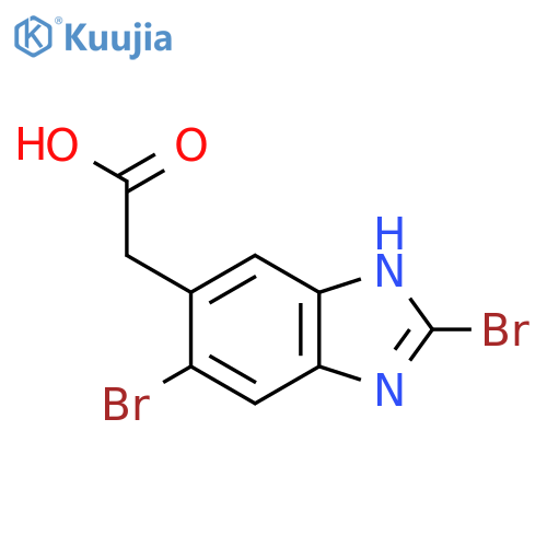 2,5-Dibromo-1H-benzimidazole-6-acetic acid structure