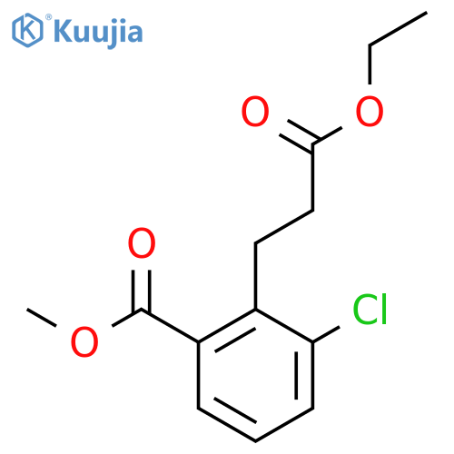 Methyl 3-chloro-2-(3-ethoxy-3-oxopropyl)benzoate structure
