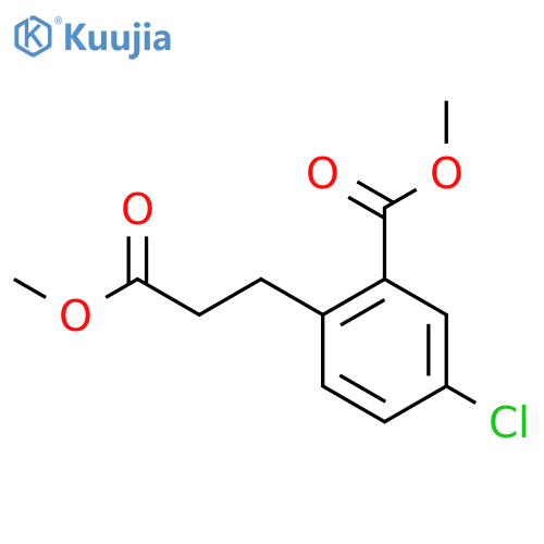 Methyl 5-chloro-2-(3-methoxy-3-oxopropyl)benzoate structure