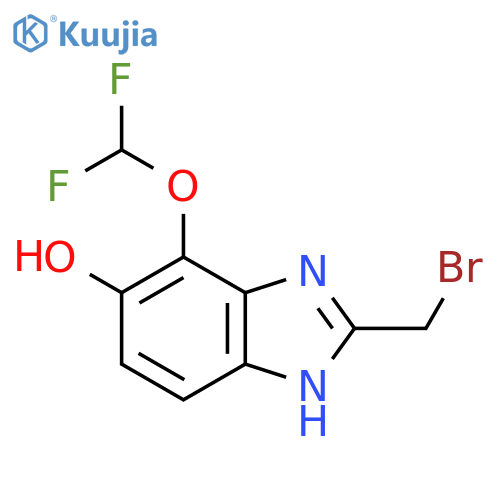 2-Bromomethyl-4-difluoromethoxy-5-hydroxy-1H-benzimidazole structure