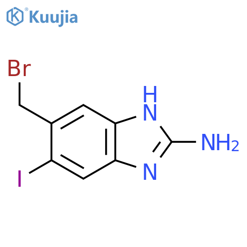 2-Amino-6-bromomethyl-5-iodo-1H-benzimidazole structure