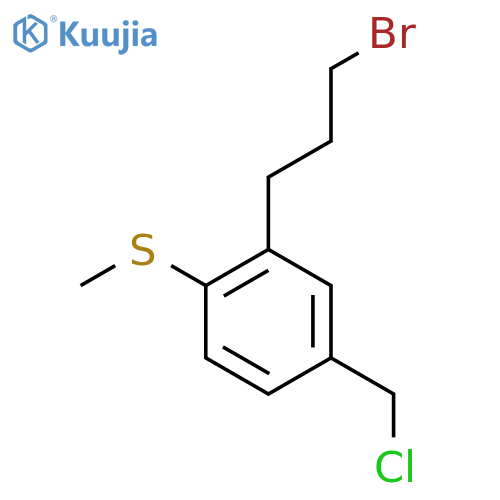 3-(3-Bromopropyl)-4-(methylthio)benzyl chloride structure