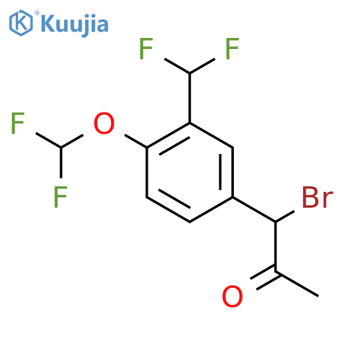1-Bromo-1-(4-(difluoromethoxy)-3-(difluoromethyl)phenyl)propan-2-one structure