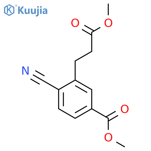 Methyl 4-cyano-3-(3-methoxy-3-oxopropyl)benzoate structure