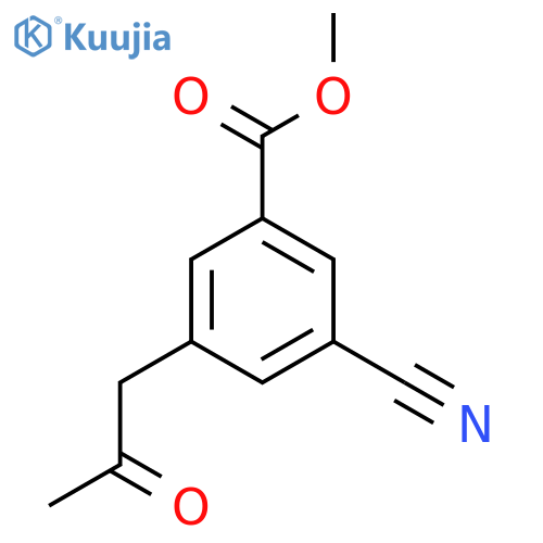 Methyl 3-cyano-5-(2-oxopropyl)benzoate structure
