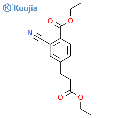 Ethyl 2-cyano-4-(3-ethoxy-3-oxopropyl)benzoate structure