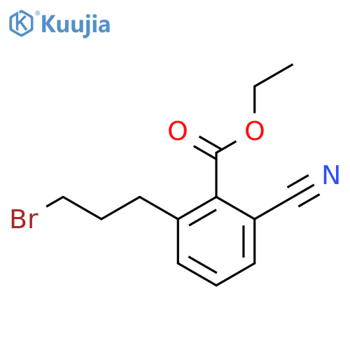 Ethyl 2-(3-bromopropyl)-6-cyanobenzoate structure