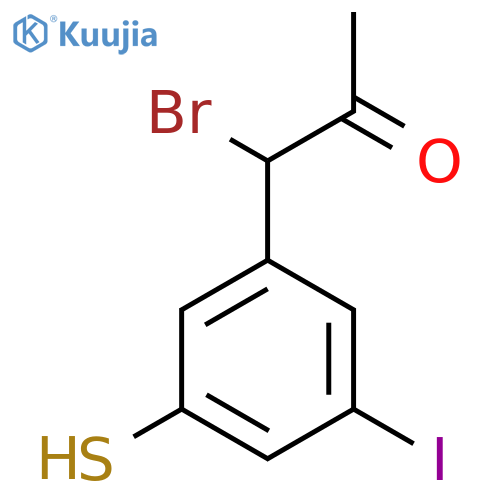 1-Bromo-1-(3-iodo-5-mercaptophenyl)propan-2-one structure