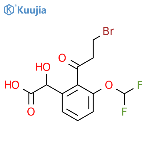 2-(3-Bromopropanoyl)-3-(difluoromethoxy)mandelic acid structure