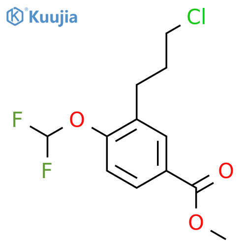 Methyl 3-(3-chloropropyl)-4-(difluoromethoxy)benzoate structure