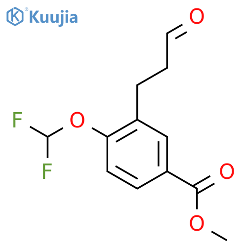Methyl 4-(difluoromethoxy)-3-(3-oxopropyl)benzoate structure