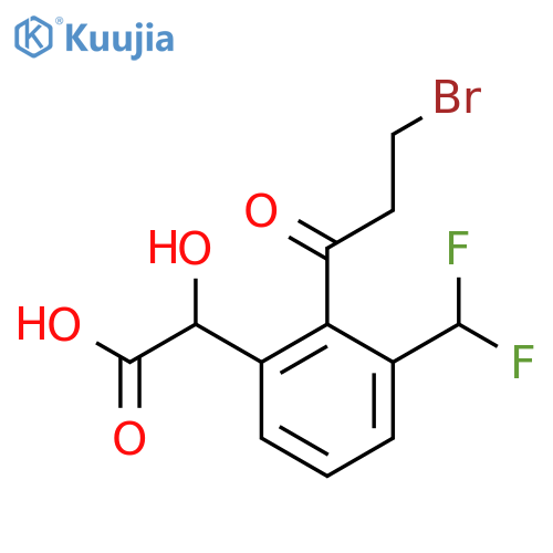 2-(3-Bromopropanoyl)-3-(difluoromethyl)mandelic acid structure