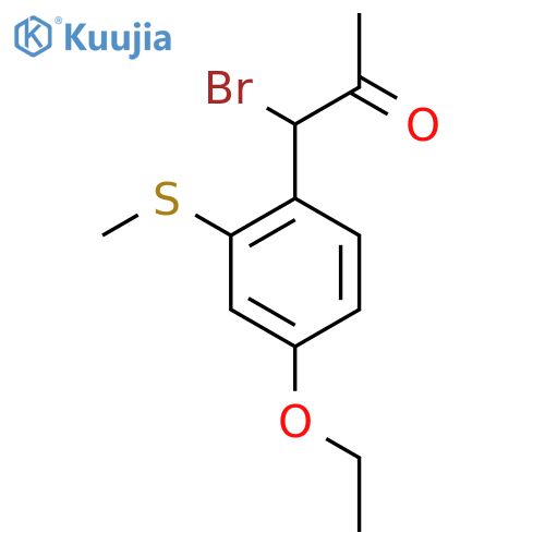 1-Bromo-1-(4-ethoxy-2-(methylthio)phenyl)propan-2-one structure