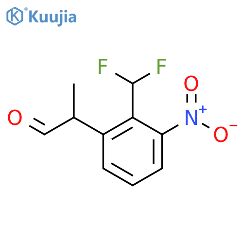 2-(Difluoromethyl)-3-nitrophenylpropanal structure