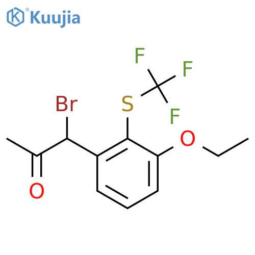 1-Bromo-1-(3-ethoxy-2-(trifluoromethylthio)phenyl)propan-2-one structure