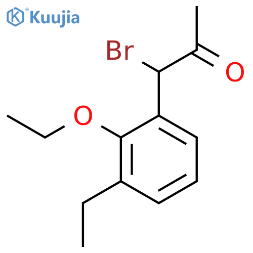 1-Bromo-1-(2-ethoxy-3-ethylphenyl)propan-2-one structure
