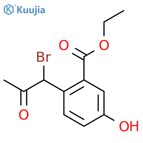 Ethyl 2-(1-bromo-2-oxopropyl)-5-hydroxybenzoate structure