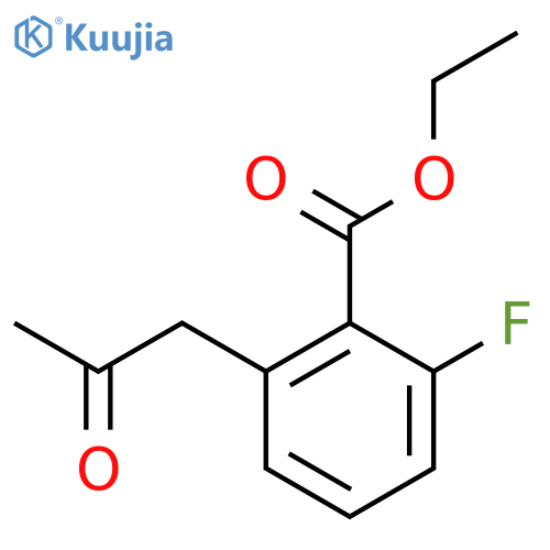 Ethyl 2-fluoro-6-(2-oxopropyl)benzoate structure
