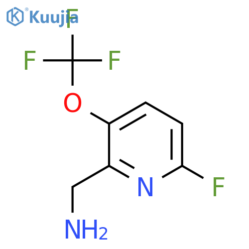 2-(Aminomethyl)-6-fluoro-3-(trifluoromethoxy)pyridine structure