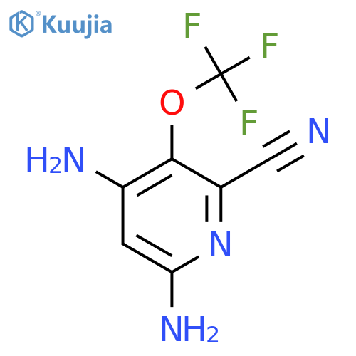 2-Cyano-4,6-diamino-3-(trifluoromethoxy)pyridine structure