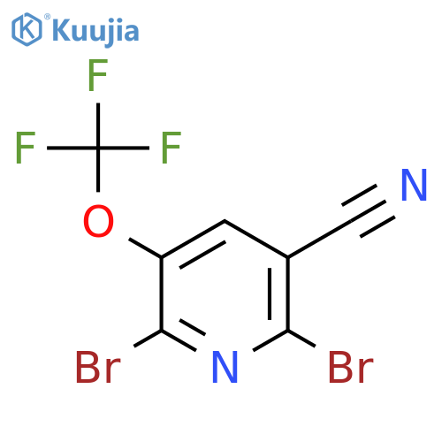 3-Cyano-2,6-dibromo-5-(trifluoromethoxy)pyridine structure