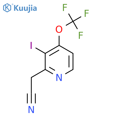 3-Iodo-4-(trifluoromethoxy)pyridine-2-acetonitrile structure