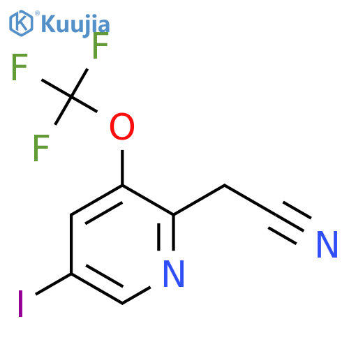 5-Iodo-3-(trifluoromethoxy)pyridine-2-acetonitrile structure