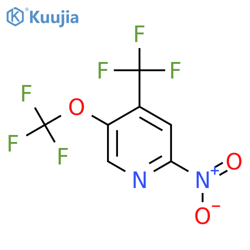 2-Nitro-5-(trifluoromethoxy)-4-(trifluoromethyl)pyridine structure