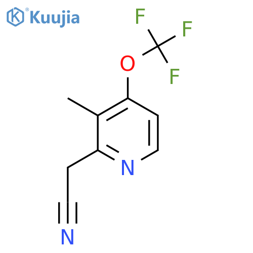 3-Methyl-4-(trifluoromethoxy)pyridine-2-acetonitrile structure