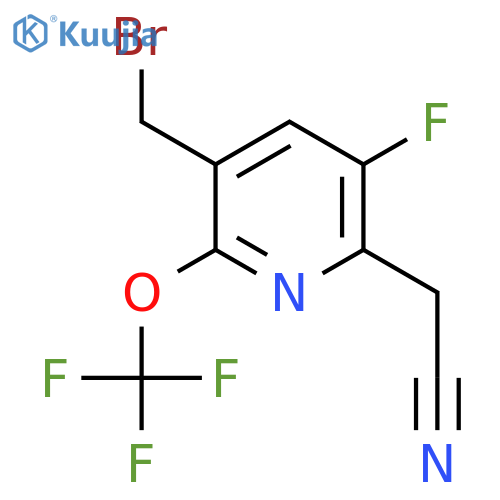 3-(Bromomethyl)-5-fluoro-2-(trifluoromethoxy)pyridine-6-acetonitrile structure