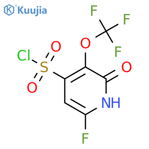 6-Fluoro-2-hydroxy-3-(trifluoromethoxy)pyridine-4-sulfonyl chloride structure